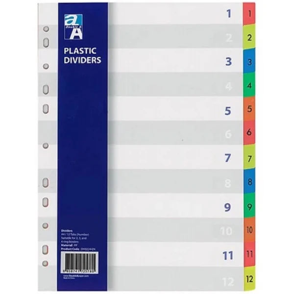 Phân Trang Nhựa 12 Số DoubleA DV00224-EN